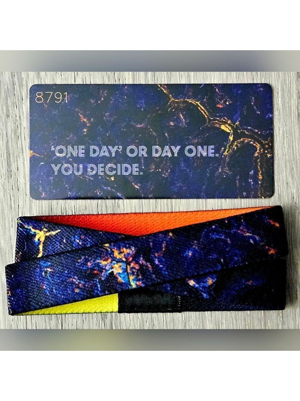 ZOX "ONE DAY OR DAY ONE" #8791 New medium VINTAGE DOUBLE collectible wristband